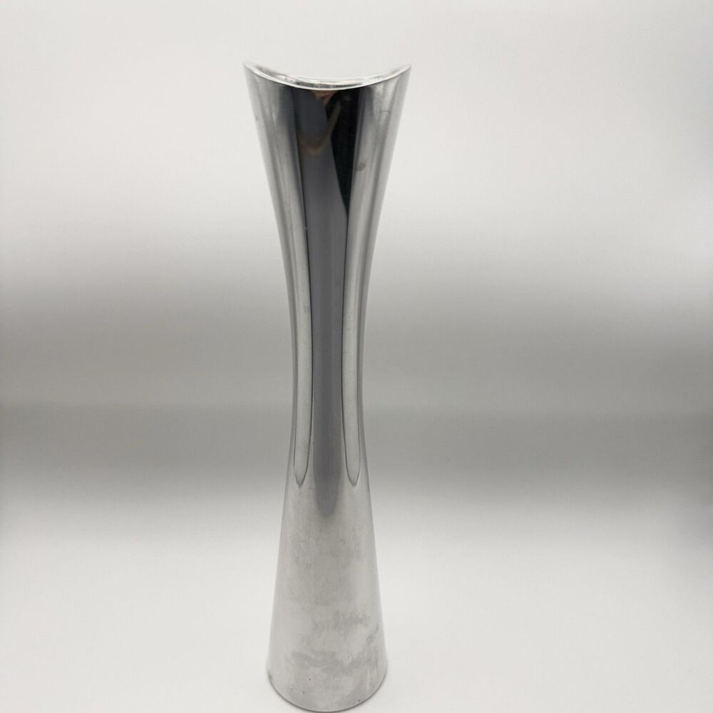 Nambe Studio Bud Vase 6077 Karim 9" Aluminum Minimalist Modern